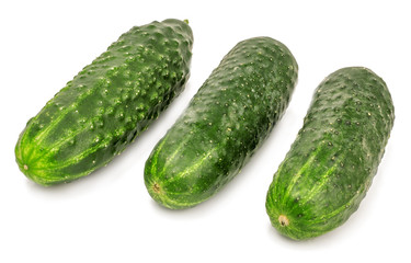 Fresh cucumber isolated on white background