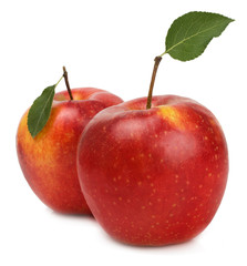 Red apples isolated on white