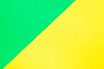 Green and yellow color corrugated cardboard texture background. Trend colors, geometric cardboard paper background.