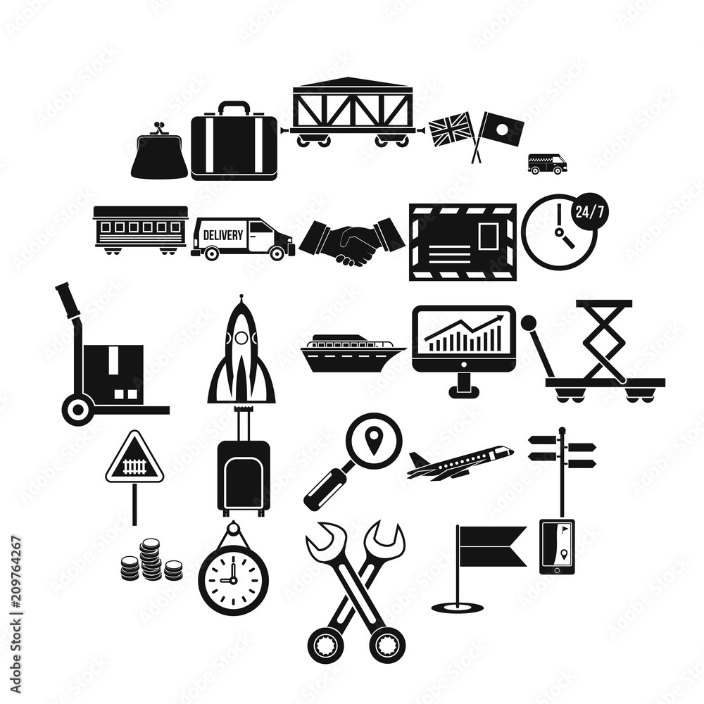 Poster warehouse worker icons set. simple set of 25 warehouse worker vector icons for web isolated on white