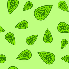Abstract green leaf pattern