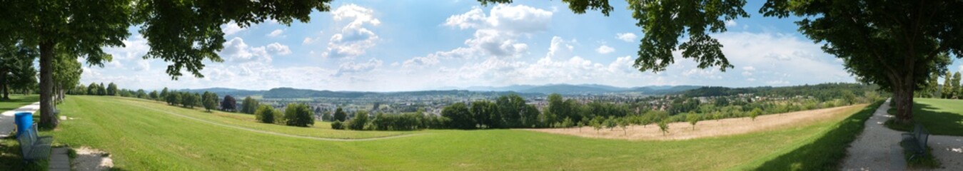 Fototapeta na wymiar Panoramablick vom Heiteren auf Zofingen