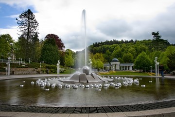 Singing Fountain in the Czech spa town Marianske Lazne (Marienbad)