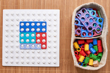 Colorful numicon set