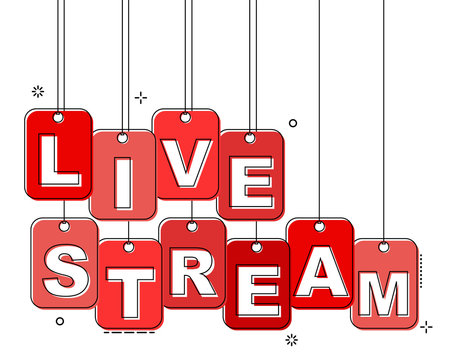 red flat line tag live stream