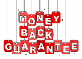 red flat line tag money back guarantee