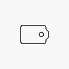 Wallet Icon in trendy flat style isolated on grey background.
