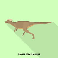 Pakisefalosaurus icon. Flat illustration of pakisefalosaurus vector icon for web design