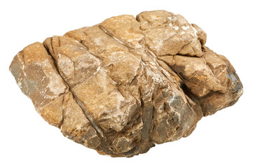 Rock isolated on white background