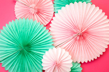 Handmade Paper Flower Colorful Background Origami Decor