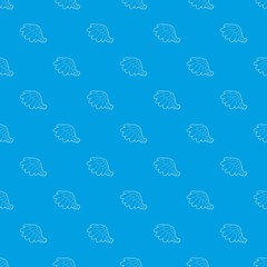 Big wing pattern vector seamless blue repeat for any use