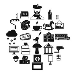 Pencilling icons set. Simple set of 25 pencilling vector icons for web isolated on white background