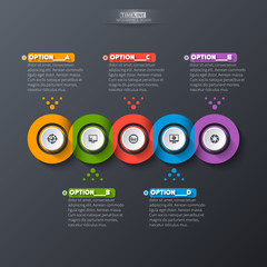 Abstract 3D Paper Infographics