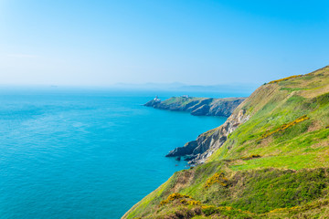 Ragged coastline of Howth peninsula near Dublin, Ireland