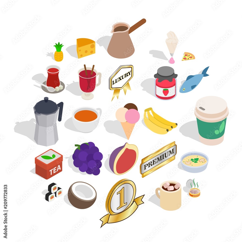Poster inebriety icons set. isometric set of 25 inebriety vector icons for web isolated on white background