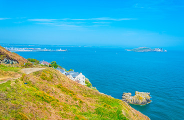 Ragged coastline of Howth peninsula near Dublin, Ireland