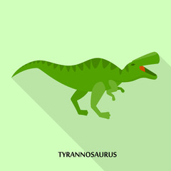 Fototapeta premium Tyrannosaurus icon. Flat illustration of tyrannosaurus vector icon for web design