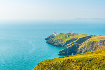 Ragged coastline of Howth peninsula near Dublin, Ireland