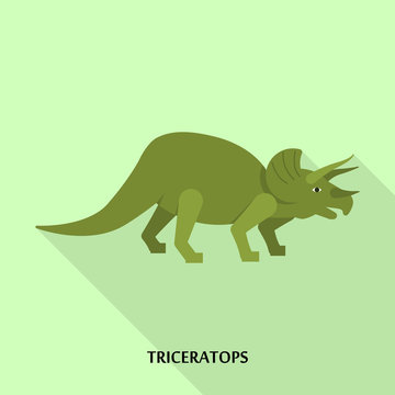 Triceraptos icon. Flat illustration of triceraptos vector icon for web design
