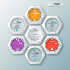 Abstract 3D Paper Infographics