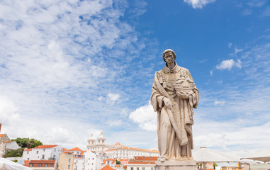 Fototapeta na wymiar Statue of Sao Vicente in Lisbon Portugal
