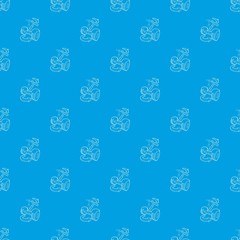 Inclined segway pattern vector seamless blue repeat for any use