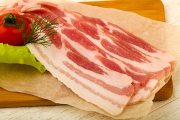 Raw bacon