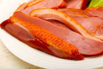 Sliced duck breast