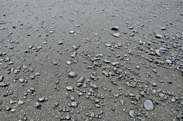 Lanzarote, schwarzer Vulkanstrand