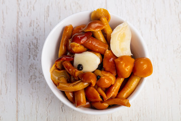 Tasty pickled mushrooms