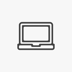 Lap top vector icon. Very useful icon of Laptop. Vector illustration.