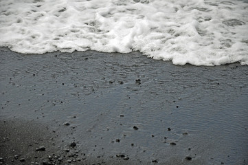 Lanzarote, schwarzer Vulkanstrand