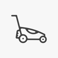 Lawn tractor icon. Vector concept illustration for design.