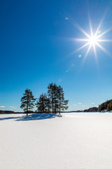 Finlandia Zamarznięte Jezioro - 209778485