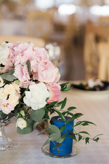 Beautiful, gentle composition from fresh flowers. Wedding flowers
