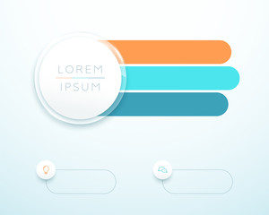 Fototapeta premium Infographic 3 Step 3d Circle Banner List Template