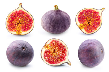 Figs fruits on white