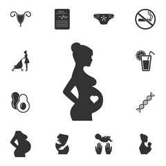 Pregnant woman icon. Simple element illustration. Pregnant woman symbol design from Pregnancy collection set. Can be used for web and mobile
