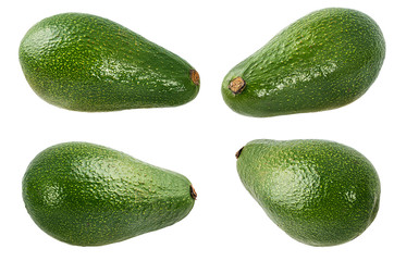Fresh avocado isolated on white background with clipping path