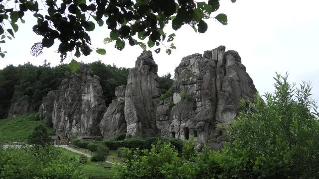 Externsteine, germanische Kultst&auml;tte in Westfalen, Juni 2018
