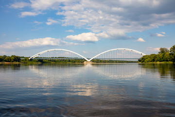 Bridge over the Wisla river in Torun, Poland. 