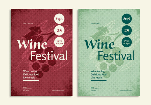 Wine Festival Flyer Layout