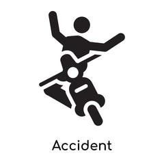 Accident icon vector sign and symbol isolated on white background, Accident logo concept icon