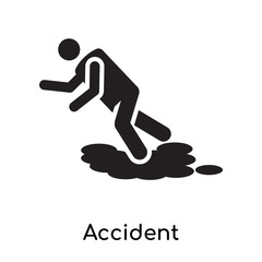 Accident icon vector sign and symbol isolated on white background, Accident logo concept icon