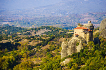 Fototapeta na wymiar Monastery of St. Nicholas Anapausas in Meteora, Greece