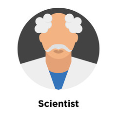 Scientist icon vector sign and symbol isolated on white background, Scientist logo concept