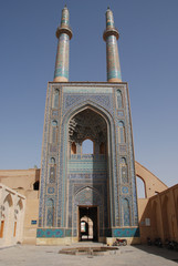 Facade of the Friday Mosque in Yazd, Iran