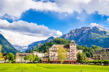 Beautiful landscape of Interlaken, Switzerland - obrazy, fototapety, plakaty