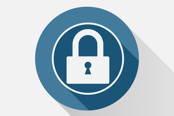 Icono azul de candado.