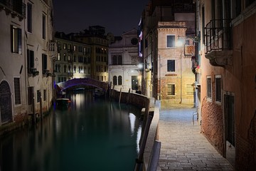 Obraz na płótnie Canvas A wonderful view of Venice Night's
